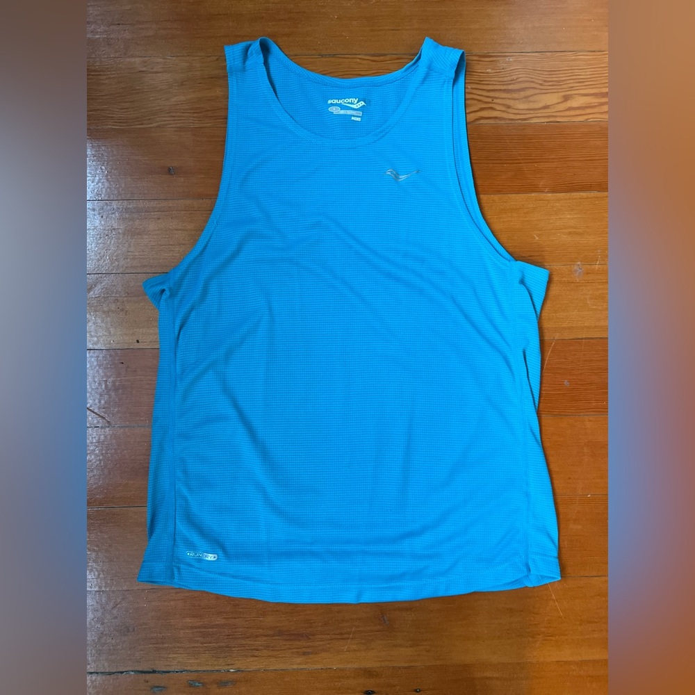 Saucony Running Singlet - blue - Men’s SMALL